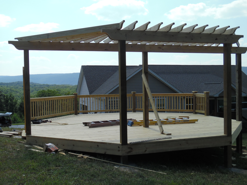 Octagonal Deck, pergola. Chattanooga Tennessee.