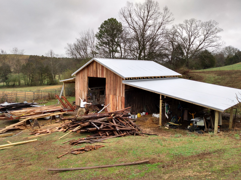 Mr. Bishop's Family Barn Rebuild, Dayton TN.