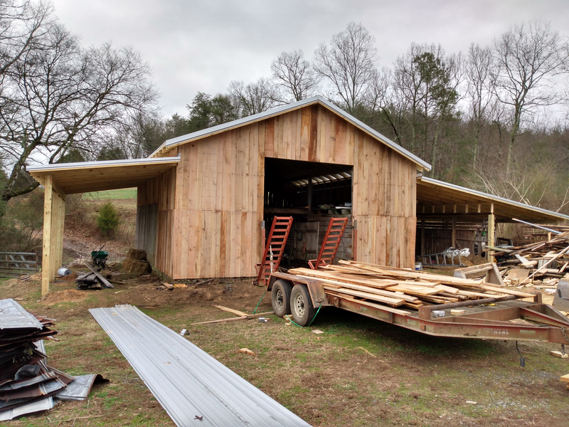 Mr. Bishop's Family Barn Rebuild, Dayton TN.