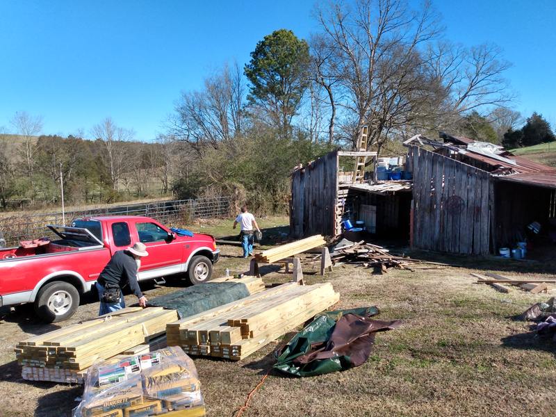 Mr. Bishop's Family Barn Rebuild, Dayton TN.