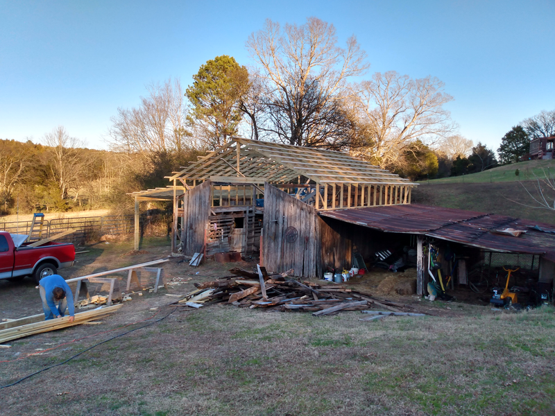 Mr. Bishop's Family Barn Rebuild, Dayton TN.