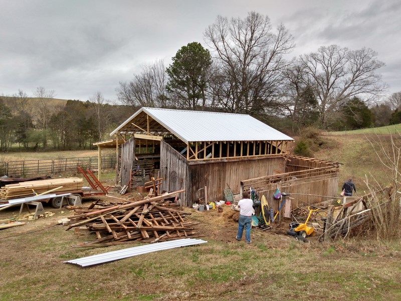 Mr. Bishop's Family Barn Rebuild, Dayton TN.