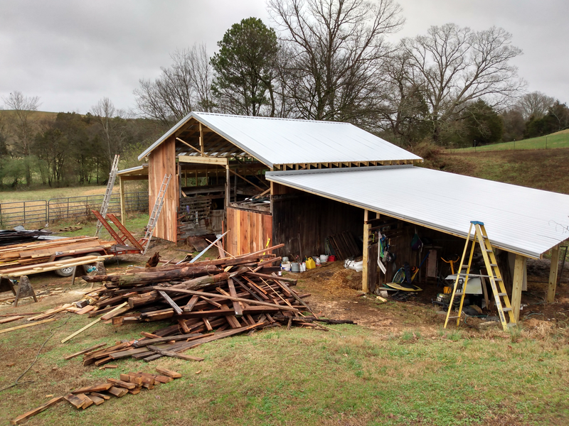 Mr. Bishop's Family Barn Rebuild, Dayton TN.